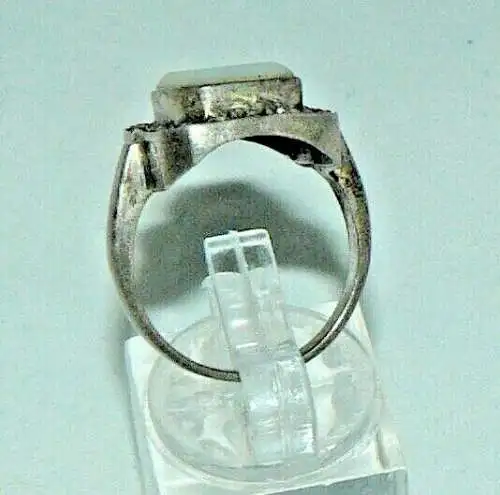 Ring aus 925 Silber mit Perlmutt und Markasiten, Gr. 56,5/Ø 17,8 mm  (da4434)
