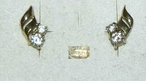 Ohrringe/Stecker aus 333er Gold mit Zirkonia   (da4398)