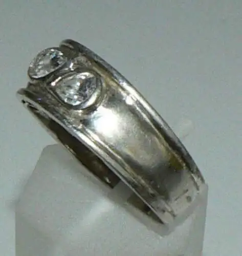 Ring aus 925er Silber mit weißen Steinen, Gr. 60/Ø 19,1 mm  (da4282)