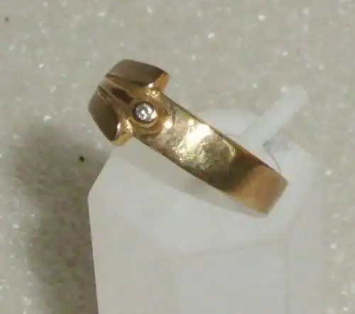 Ring aus 333er Gold mit Diamant 0,1 ct., Gr. 53 Ø 16,9 mm (da4028)