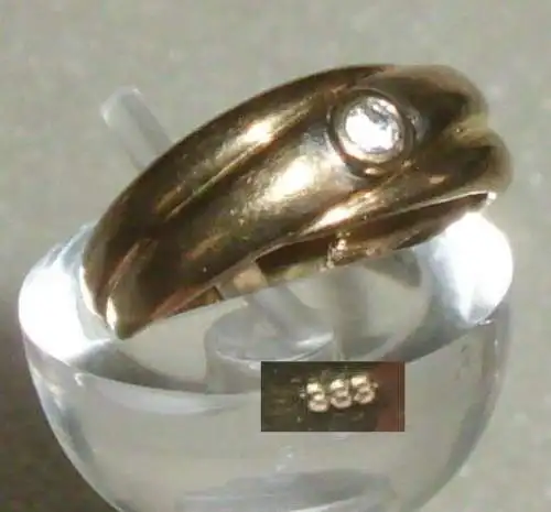 Ring aus 333er Gold mit Zirkonia, Gr. 53 Ø 16,9 mm (da3922)
