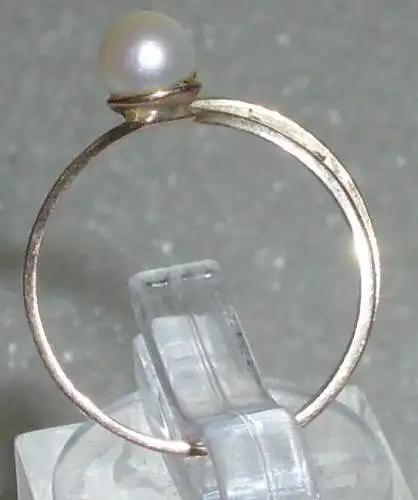 Ring aus 333er Gold mit Perle, Gr. 52 Ø 16,6 mm (da3782)