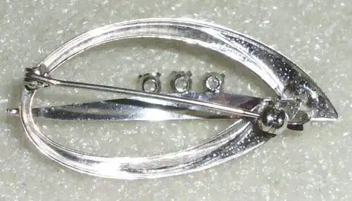 Tolle alte Brosche aus 800er Silber mit Zirkonia (da3606)