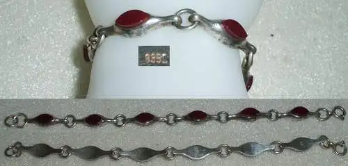 Armband aus 835er Silber mit Achate  (da3565)