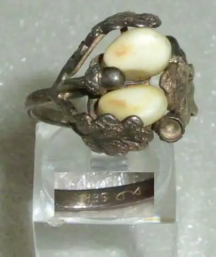 Grandel-Ring aus 835er Silber Fischland mit Grandeln, Gr. 60, Ø 19,1 mm (da3552)
