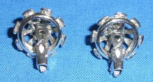 Ohrringe Clips aus 925er Silber mit Türkise  (da3512)
