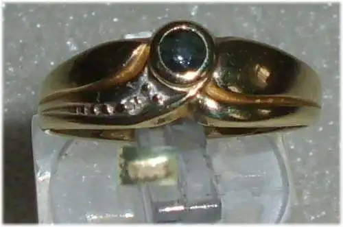 Ring 333er Gold Saphir,  Gr. 57 Ø 18,1 mm  (da3438)