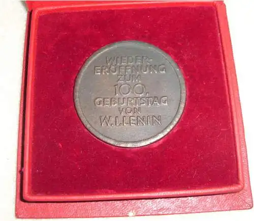 DDR Medaille ISKRA Gedenkstätte Leipzig in OVP (da3399)