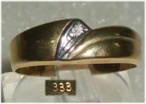 Ring aus 333er Gold mit Zirkonia  Gr. 54 Ø 17,2 mm neuwertig  (da3208)