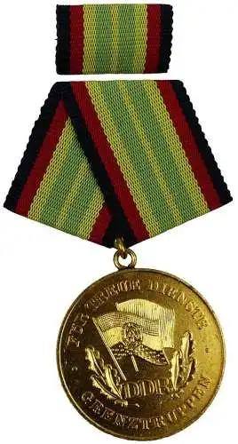 Medaille für treue Dienste in den Grenztruppen der DDR Gold 1987-1990 (AH284c)
