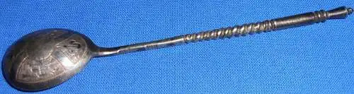 alter russischer Löffel aus 875er Silber sehr fein graviert 10,8 Gramm (da2953)