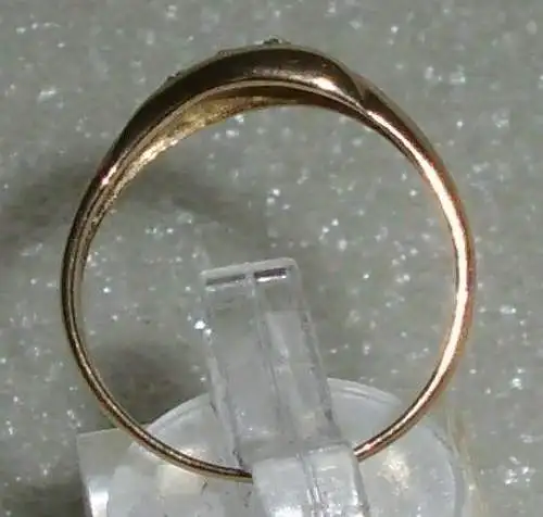 Ring 333er Gold mit Rubin und Zirkonia, Gr. 59,5  Ø 18,8 mm (da2879)