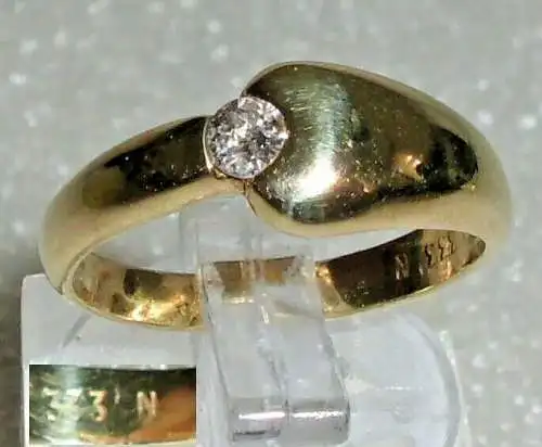Ring 333er Gold mit Zirkonia, Gr. 52  Ø 16,6 mm (da2876)