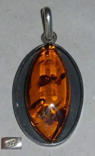 Anhänger aus 925er Silber mit Bernstein/Amber (da2854)