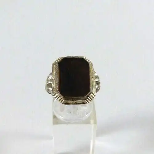 Toller Ring aus 800 Silber mit Onyx  in OVP Rudolf Reimer Sebnitz Sachsen