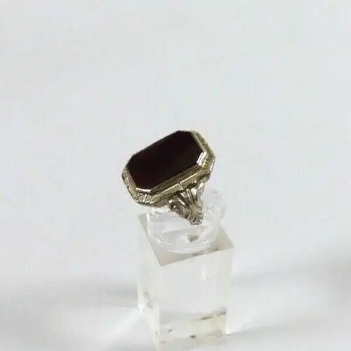 Toller Ring aus 800 Silber mit Onyx  in OVP Rudolf Reimer Sebnitz Sachsen