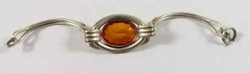 Tolles Armband aus 835er Silber signiert mit Bernstein Amber