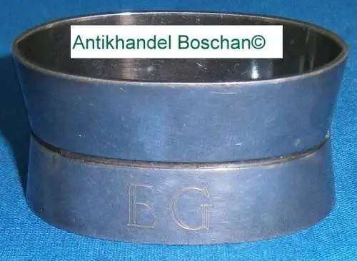 Serviettenring  800 Silber mit Monogramm EG Bremer Silberwarenfabrik BSF