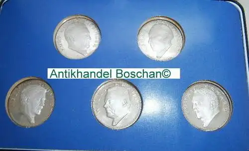 Silbermünzen 925 Silber Medaillen Bundeskanzler 1949 - 1974  ca. 75 Gramm