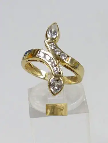 Ring 585 Gold in Schlangenform mit Zirkonen