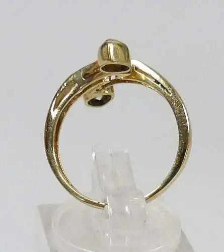 Ring 585 Gold in Schlangenform mit Zirkonen