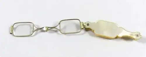 Antikes Lorgnon Lorgnette Klappbrille Stielbrille sehr klein