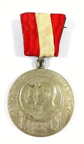 Tragbare Silbermedaille  Ernst Ludwig Hessen Darmstadt 100 Jahrfeier 1913