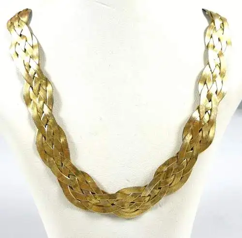 Collier aus 925 Silber vergoldet sehr breit 36,5 Gramm