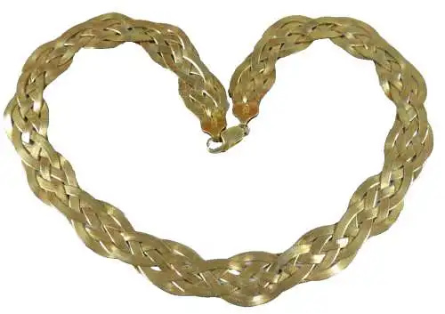 Collier aus 925 Silber vergoldet sehr breit 36,5 Gramm