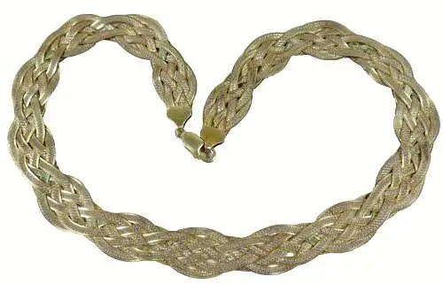 Collier aus 925 Silber vergoldet sehr breit 36,5 Gramm