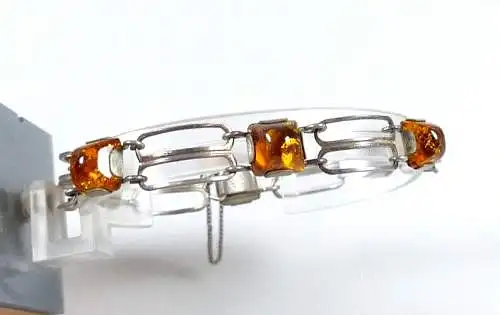 Armband Fischland  aus 835 Silber mit Bernstein Amber