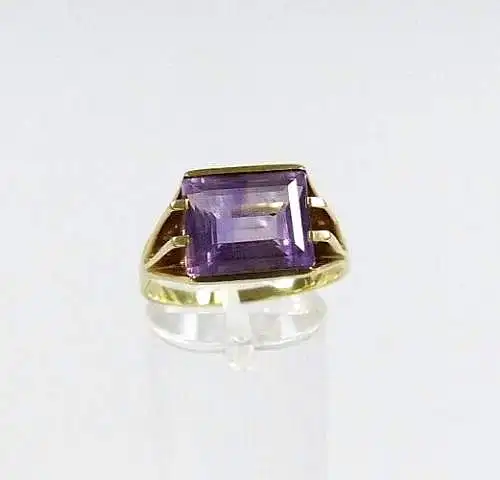 Ring aus 585 Gold mit Amethyst  Größe 64