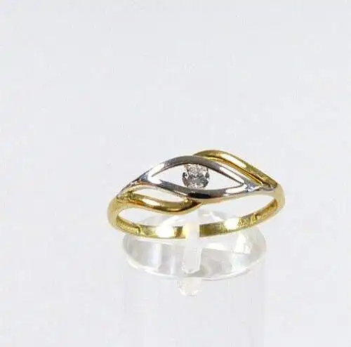 Ring aus 333 Gold mit Zirkonia Größe 66