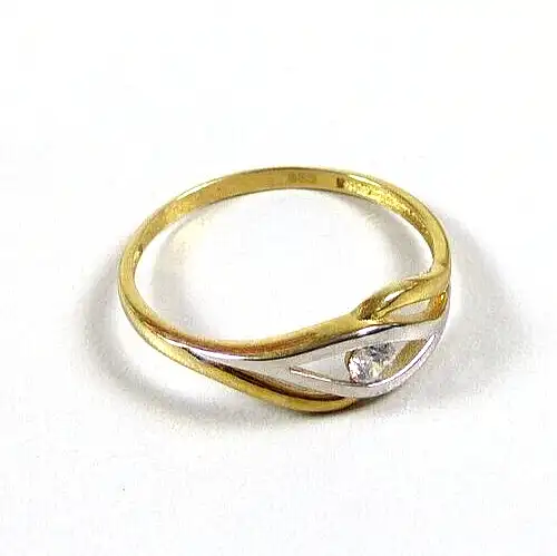 Ring aus 333 Gold mit Zirkonia Größe 66