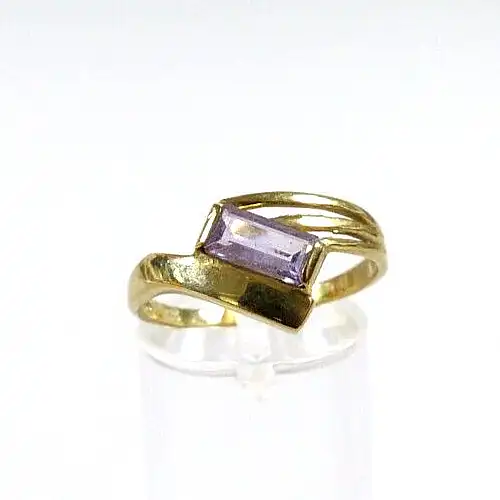 Ring aus 333 Gold mit Amethyst Größe 60