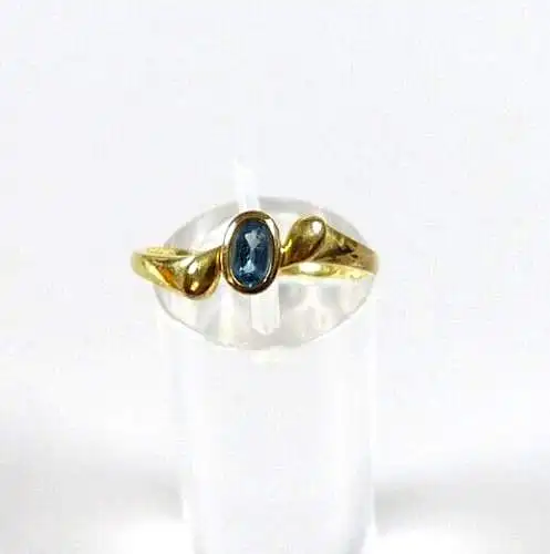 Ring aus 333 Gold mit Aquamarin  Größe 58