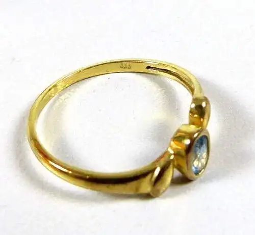 Ring aus 333 Gold mit Aquamarin  Größe 58