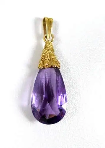 Anhänger aus 585 Gold mit Amethyst