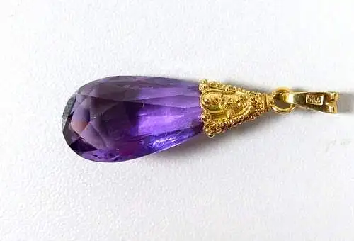 Anhänger aus 585 Gold mit Amethyst