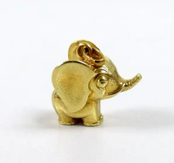 Elefant Anhänger aus 585 Gold 0