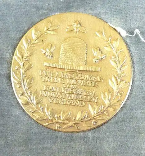 Verdienstmedaille des Bayerischen Industriellen Verbandes in 950 Silber in OVP