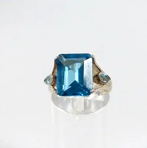 Ring aus 925 Silber mit Aquamarin Größe 54