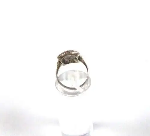 Ring aus 830 Silber mit Granat und Markasiten  Größe 49