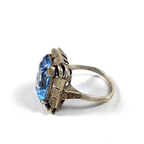 Ring aus 925 Silber mit Aquamarin Größe 53