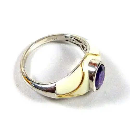 Ring aus 925 Silber mit Amethyst Größe 64