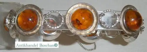 Tolles Armband Firma Fischland 835 Silber mit Bernstein/Amber