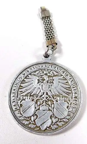 original alte Medaille Erinnerung an die Kaiserparade und Manöver 1903