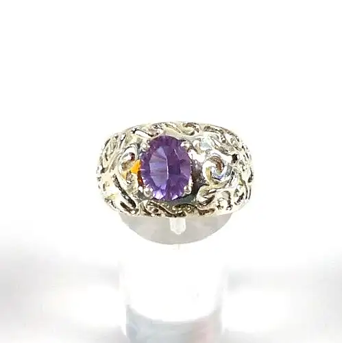 Ring aus 925 Silber mit Amethyst  Größe 67