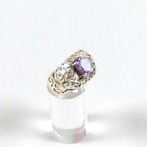 Ring aus 925 Silber mit Amethyst  Größe 67