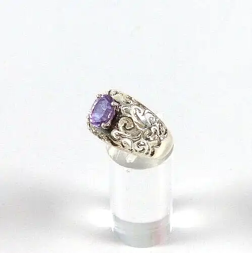 Ring aus 925 Silber mit Amethyst  Größe 67